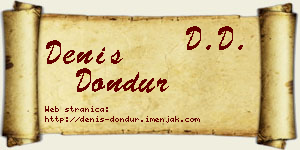Denis Dondur vizit kartica
